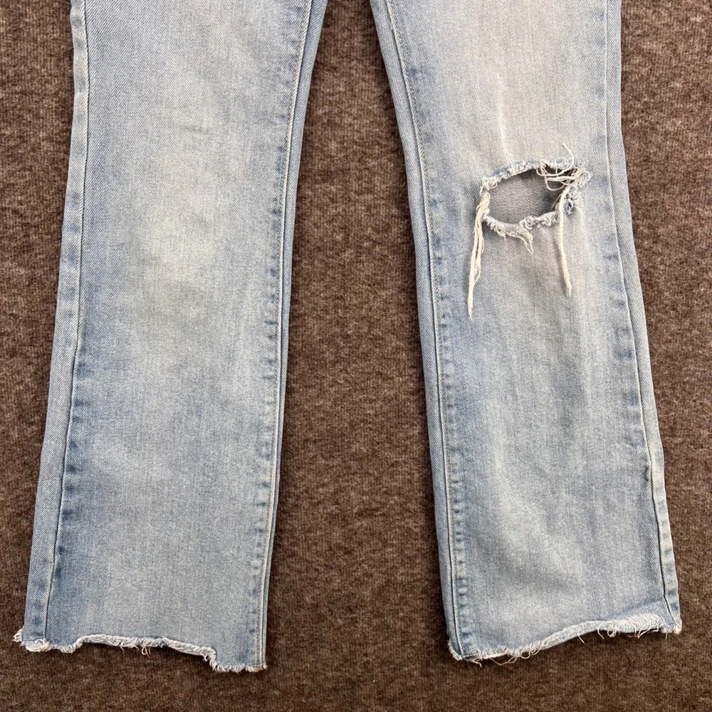 Old‎ Navy Girls High Rise Slouchy Flare boot Distressed Light Wash Jeans Size 12